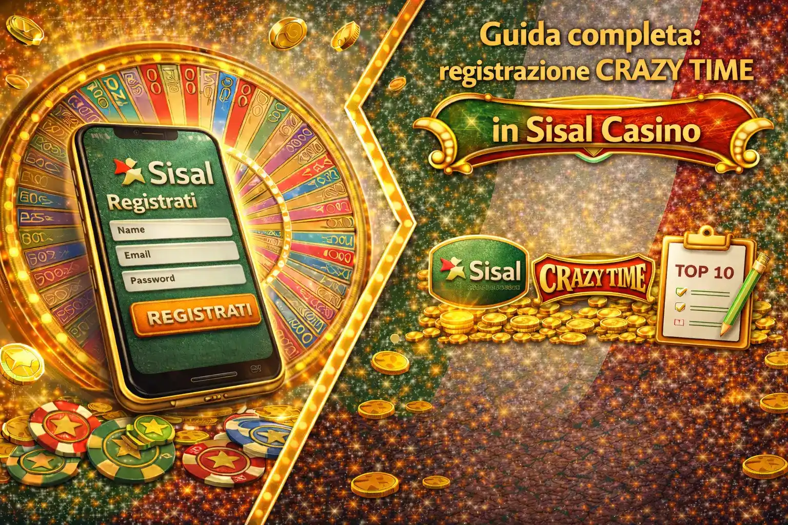 Guida completa: registrazione CRAZY TIME in Sisal Casino